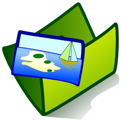 Download free green folder wind wave sea icon